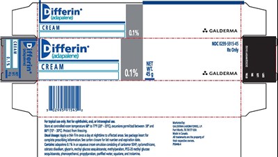 P50446 4 Differin Cream 0.1 45g Carton